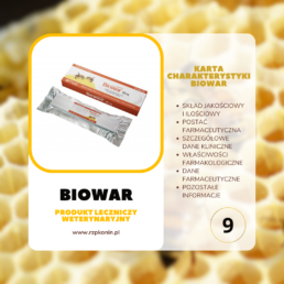 BIOWAR - charakterystyka produktu leczniczego weterynaryjnego