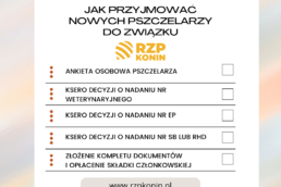 Regionalny Związek Pszczelarzy z siedzibą w Koninie - 6 Jak przyjmować nowych pszczelarzy do RZP Konin?