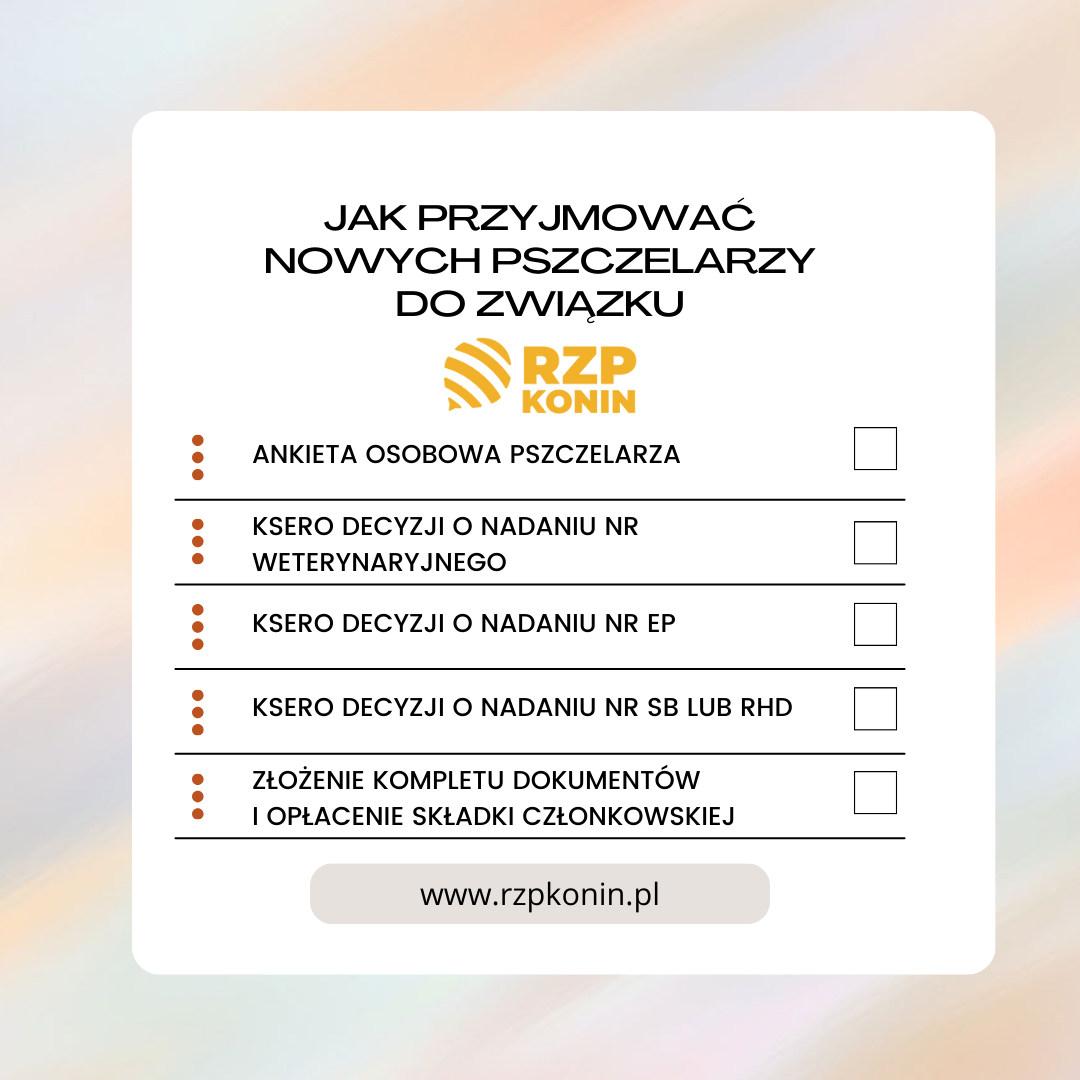 Jak Przyjmowa Nowych Pszczelarzy Do RZP Konin Regionalny Zwi zek 