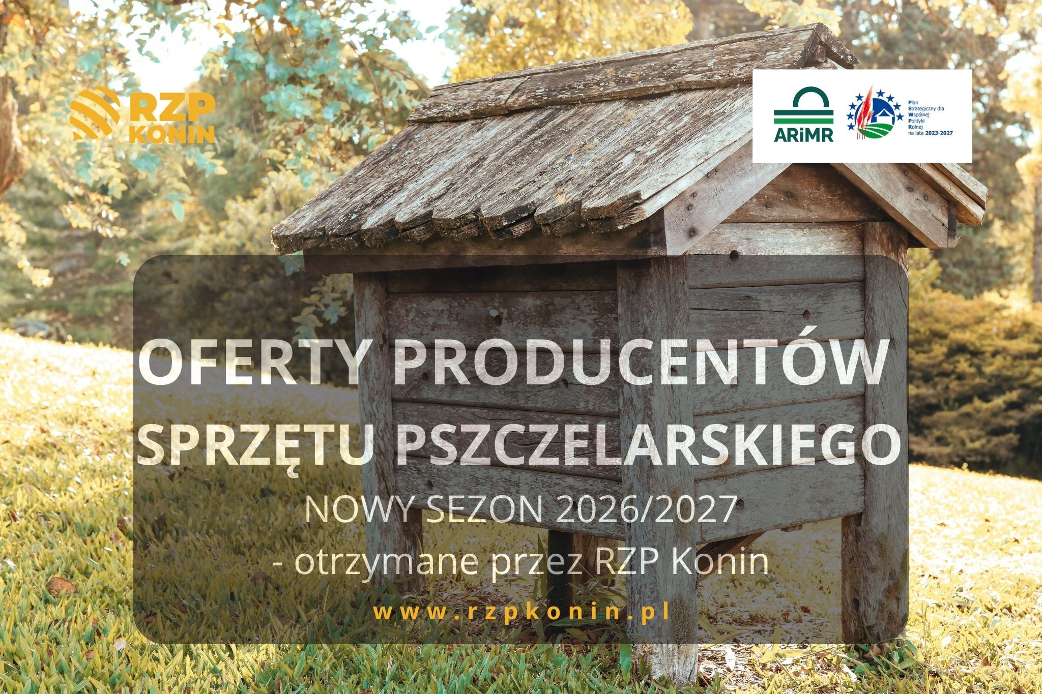 ARiMR oferty sprzętu pszczelarskiego do projektów sezon 2026_2027